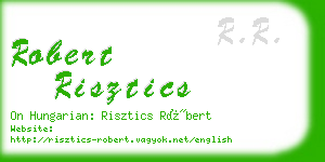 robert risztics business card